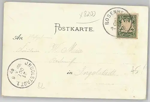 Rosenheim Oberbayern Kaiserbad x 1897