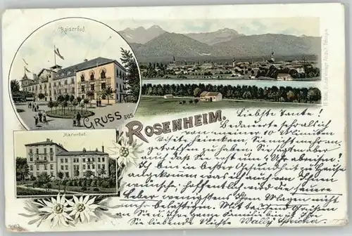 Rosenheim Oberbayern Marienbad Kaiserbad x 1897
