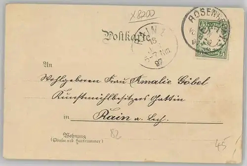 Rosenheim Oberbayern Marienbad Kaiserbad x 1897