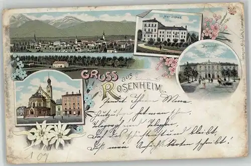 Rosenheim Oberbayern Marienbad Bahnhof  x 1899
