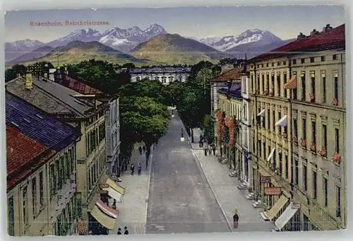 Rosenheim Bayern Rosenheim Oberbayern Bahnhofstrasse ungelaufen ca. 1920 / Rosenheim /Rosenheim LKR