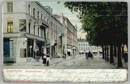Rosenheim Oberbayern Bahnhofstrasse x 1908