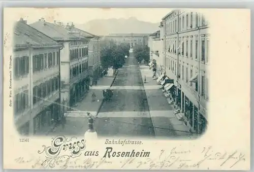 Rosenheim Bayern Rosenheim Oberbayern Bahnhofstrasse x 1899 / Rosenheim /Rosenheim LKR