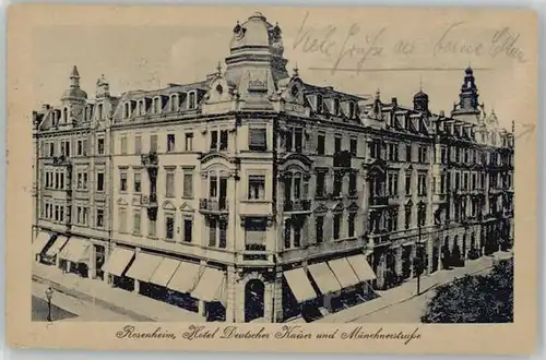 Rosenheim Oberbayern Hotel Deutscher Kaiser x 1937