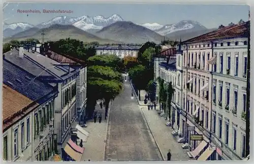 Rosenheim Oberbayern Bahnhofstrasse x 1938
