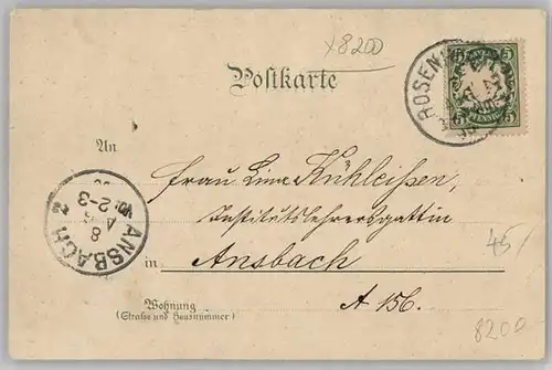 Rosenheim Oberbayern Kaiserbad Marienbad x 1896