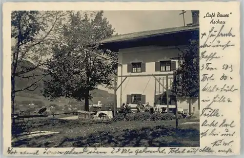 Aschau Chiemgau Cafe Bauer x 1937