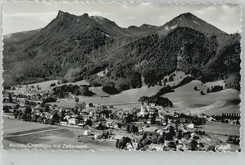 Aschau Chiemgau Aschau Chiemgau Fliegeraufnahme ungelaufen ca. 1955 / Aschau i.Chiemgau /Rosenheim LKR
