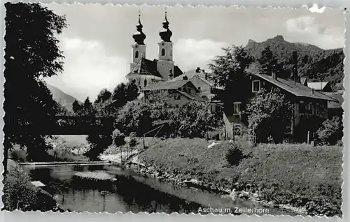 Aschau Chiemgau Aschau Chiemgau Zellerhorn ungelaufen ca. 1955 / Aschau i.Chiemgau /Rosenheim LKR