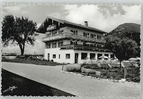 Aschau Chiemgau Aschau Chiemgau Pension Gasthof Alpenrose ungelaufen ca. 1955 / Aschau i.Chiemgau /Rosenheim LKR