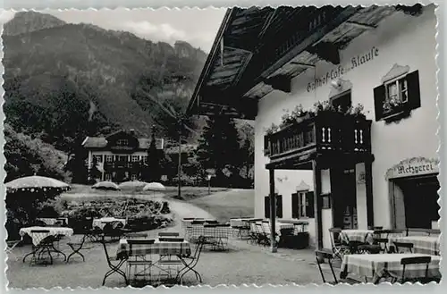 Aschau Chiemgau Aschau Chiemgau Gasthof Zur Klause ungelaufen ca. 1955 / Aschau i.Chiemgau /Rosenheim LKR