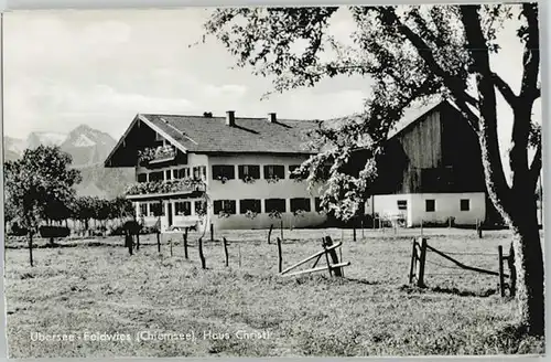 uebersee uebersee Feldwies Haus Christl ungelaufen ca. 1955 / uebersee /Traunstein LKR