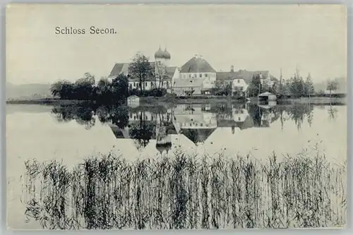 Seeon-Seebruck Seeon Chiemgau Schloss ungelaufen ca. 1910 / Seeon-Seebruck /Traunstein LKR