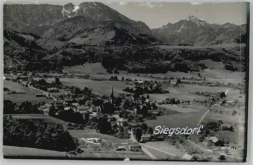 Siegsdorf Siegsdorf Fliegeraufnahme ungelaufen ca. 1955 / Siegsdorf /Traunstein LKR