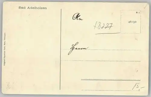 Bad Adelholzen Oberbayern Bad Adelholzen  ungelaufen ca. 1910 / Siegsdorf /Traunstein LKR