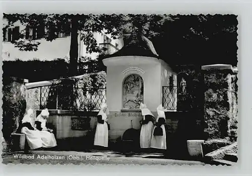 Bad Adelholzen Oberbayern Bad Adelholzen Heilquelle ungelaufen ca. 1955 / Siegsdorf /Traunstein LKR