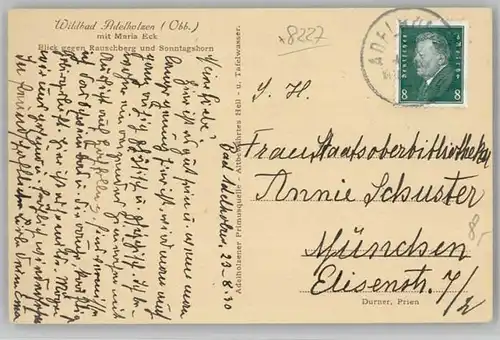 Bad Adelholzen Wallfahrtsort Maria Eck Rauschberg x 1930