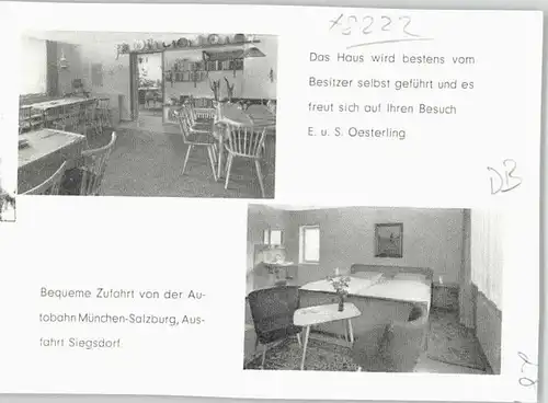 Siegsdorf Siegsdorf Haus Sonja ungelaufen ca. 1965 / Siegsdorf /Traunstein LKR