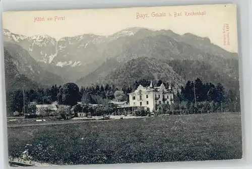 Bayerisch Gmain Bayerisch Gmain Hotel am Forst ungelaufen ca. 1910 / Bayerisch Gmain /Berchtesgadener Land LKR