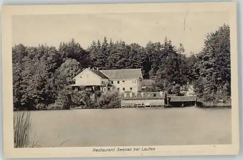 Laufen Salzach Laufen Salzach Restaurant Seebad ungelaufen ca. 1920 / Laufen /Berchtesgadener Land LKR