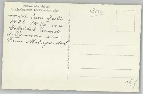 Bischofswiesen Mooshaeusl o 1936