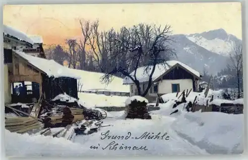 Schoenau Berchtesgaden Grundmuehle x 1908