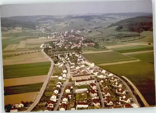 Aschau Inn Fliegeraufnahme o 1967 / Aschau a.Inn /Muehldorf Inn LKR