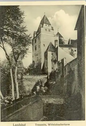 Landshut Isar Landshut Isar Witterlsbacherturm ungelaufen ca. 1920 / Landshut /Landshut LKR