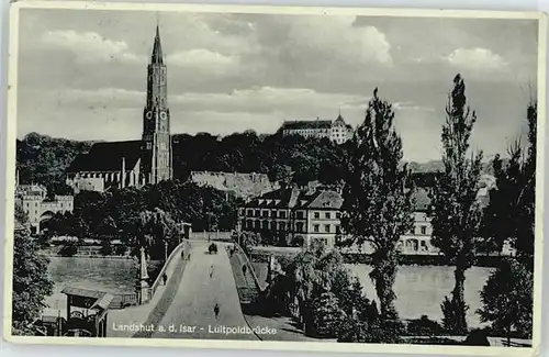 Landshut Isar Luitpoldbruecke x 1938