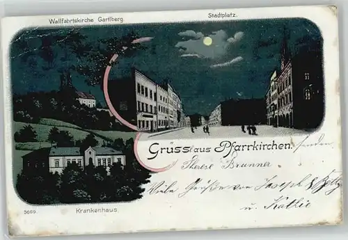 Pfarrkirchen Niederbayern Kirche Gartlberg Krankenhaus  x 1899