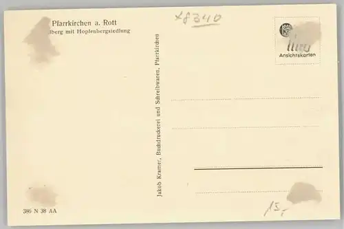 Pfarrkirchen Niederbayern Pfarrkirchen Niederbayern Gartlberg Hopfenbergsiedlung ungelaufen ca. 1920 / Pfarrkirchen /Rottal-Inn LKR