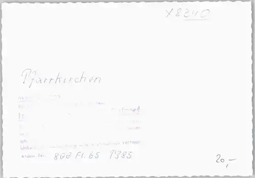 Pfarrkirchen Niederbayern Pfarrkirchen Niederbayern Fliegeraufnahme ungelaufen ca. 1965 / Pfarrkirchen /Rottal-Inn LKR