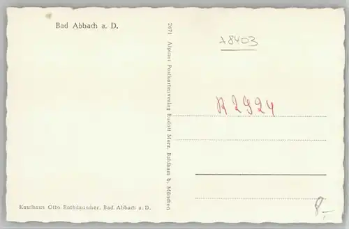 Bad Abbach Bad Abbach  ungelaufen ca. 1955 / Bad Abbach /Kelheim LKR
