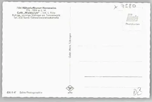 Herrenwies Herrenwies  * / Forbach /Rastatt LKR