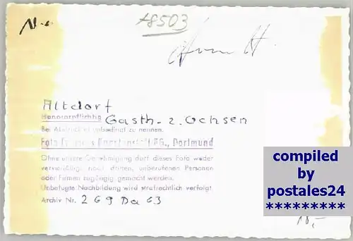 Altdorf Gasthof Goldner Ochse * 1963