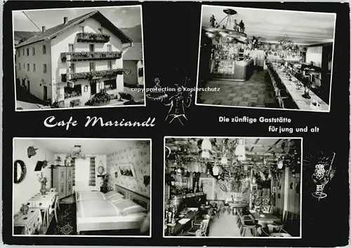 Lam Oberpfalz Lam Oberpfalz Cafe Pension Mariandl ungelaufen ca. 1965 / Lam /Cham LKR