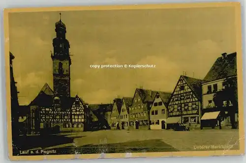 Lauf Pegnitz Lauf Pegnitz Marktplatz ungelaufen ca. 1930 / Lauf (Pegnitz) /Nuernberger Land LKR