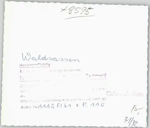 Waldsassen Fliegeraufnahme * 1961