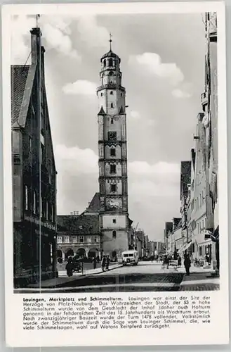 Lauingen Donau Lauingen Marktplatz Schimmelturm * / Lauingen (Donau) /Dillingen Donau LKR