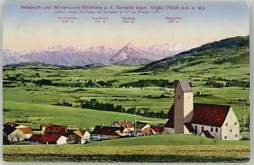 Mittelberg Oy Hochplatte Tegelberg Saeuling Zugspitze x 1928