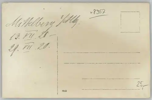 Mittelberg Oy [handschriftlich] * 1920