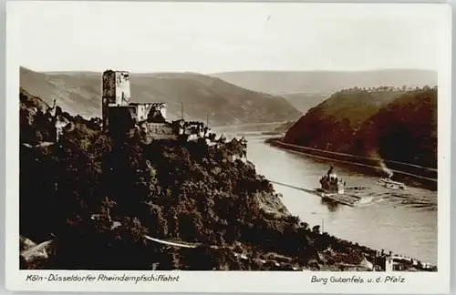 Kaub Burg Gutenfels Rheindampfschifffahrt *