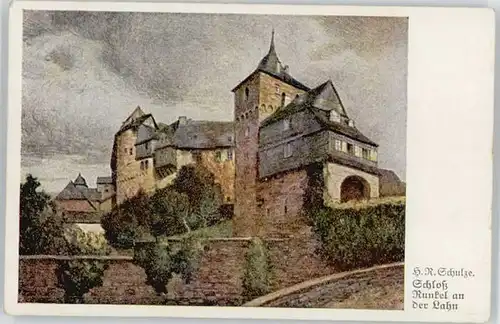 Runkel Lahn Runkel Kuenstlerkarte Schloss Runkel * / Runkel /Limburg-Weilburg LKR