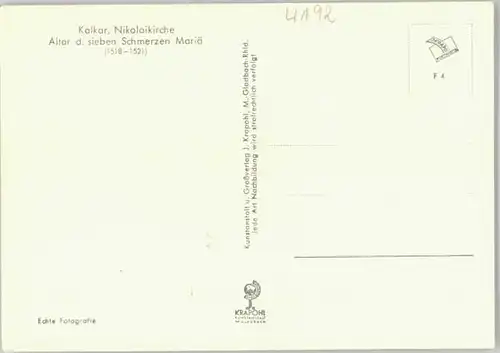 Kalkar Niederrhein Kalkar Nikolai Kirche  * / Kalkar /Kleve LKR
