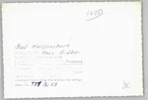 Bad Waldliesborn Bad Waldliesborn Haus Braeker * / Lippstadt /Soest LKR