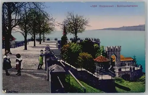 we42399 Rapperswil SG Rapperswil Schloss Terasse x Kategorie. Rapperswil SG Alte Ansichtskarten