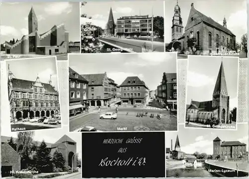 Bocholt Rathaus Markt Marien-Lyceum x