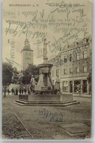 Schoenebeck Elbe Marktbrunnen Salzturm x