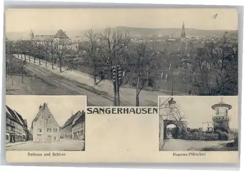 Sangerhausen Suedharz Sangerhausen Rathaus Schloss Husarenpfoertchen x / Sangerhausen /Mansfeld-Suedharz LKR