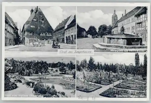 Sangerhausen Rathaus Marktplatz Jacobikirche Rosarium *